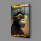 Wise Monkey Glass Wall Art  || Designers Collection | Insigne Art Design.