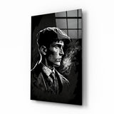 The Flat Cap Crime Boss Glass Wall Art || Designer Collection - 72x46 cm