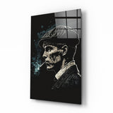 Schiebermütze Gangster Glasbild || Designer-Kollektion - 72x46 cm