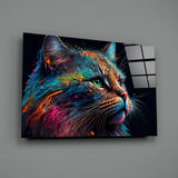 Colorful Cat Glass Wall Art  || Designers Collection | Insigne Art Design.