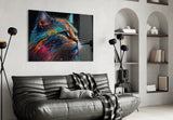 Colorful Cat Glass Wall Art  || Designers Collection | Insigne Art Design.
