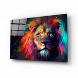 Nobility of the Lion Glass Wall Art  || Designer Collection | Insigne Art Design.