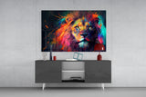 Nobility of the Lion Glass Wall Art  || Designer Collection | Insigne Art Design.
