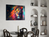 Nobility of the Lion Glass Wall Art  || Designer Collection | Insigne Art Design.