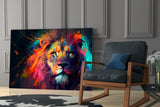 Nobility of the Lion Glass Wall Art  || Designer Collection | Insigne Art Design.