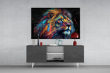 Nobility of the Lion Glass Wall Art  || Designer Collection | Insigne Art Design.