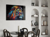 Nobility of the Lion Glass Wall Art  || Designer Collection | Insigne Art Design.