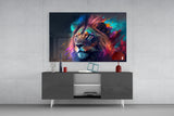 Nobility of the Lion Glass Wall Art  || Designer Collection | Insigne Art Design.