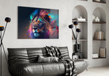 Nobility of the Lion Glass Wall Art  || Designer Collection | Insigne Art Design.