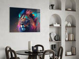 Nobility of the Lion Glass Wall Art  || Designer Collection | Insigne Art Design.