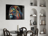 Nobility of the Lion Glass Wall Art  || Designer Collection | Insigne Art Design.