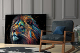Nobility of the Lion Glass Wall Art  || Designer Collection | Insigne Art Design.