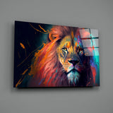 Nobility of the Lion Glass Wall Art  || Designer Collection | Insigne Art Design.