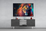 Nobility of the Lion Glass Wall Art  || Designer Collection | Insigne Art Design.