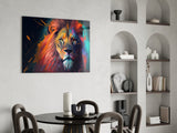 Nobility of the Lion Glass Wall Art  || Designer Collection | Insigne Art Design.