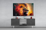 Nobility of the Lion Glass Wall Art  || Designer Collection | Insigne Art Design.