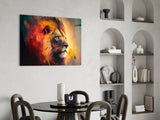 Nobility of the Lion Glass Wall Art  || Designer Collection | Insigne Art Design.