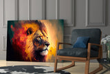 Nobility of the Lion Glass Wall Art  || Designer Collection | Insigne Art Design.