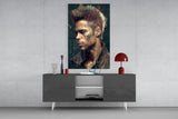 Fight Club - Tyler Durden Glass Wall Art  || Designer Collection.