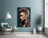 Fight Club - Tyler Durden Glass Wall Art  || Designer Collection.
