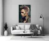 Fight Club - Tyler Durden Glass Wall Art  || Designer Collection.