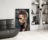 Fight Club - Tyler Durden Glass Wall Art  || Designer Collection.