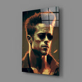 Fight Club - Tyler Durden Glass Wall Art  || Designer Collection.