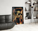 Fight Club - Tyler Durden Glass Wall Art  || Designer Collection.