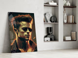 Fight Club - Tyler Durden Glass Wall Art  || Designer Collection.
