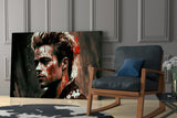Fight Club - Tyler Durden Glass Wall Art  || Designer Collection.