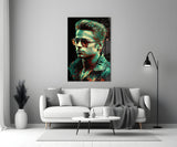 Fight Club - Tyler Durden Glass Wall Art  || Designer Collection.