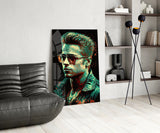 Fight Club - Tyler Durden Glass Wall Art  || Designer Collection.