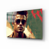 Fight Club - Tyler Durden Glass Wall Art  || Designer Collection.