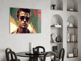 Fight Club - Tyler Durden Glass Wall Art  || Designer Collection.
