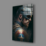 Captain America Glass Wall Art  || Designer Collection.