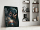 Captain America Glass Wall Art  || Designer Collection.