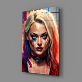 Harley Quinn Glass Wall Art  || Designer Collection.