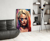 Harley Quinn Glass Wall Art  || Designer Collection.