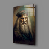 Leonardo da Vinci Glass Wall Art  || Designer Collection.