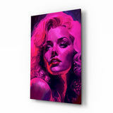 Abstract Blonde Silver-Screen Icon Cuadro de cristal || Designer Collection - 72x46 cm