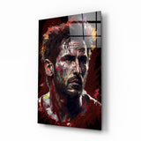 Messi Glasbild || Designer-Kollektion - 72x46 cm