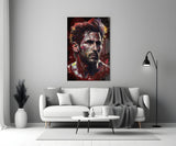 Messi Glass Wall Art  || Designer Collection.
