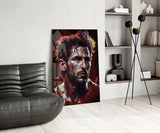 Messi Glass Wall Art  || Designer Collection.