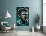 Messi Glass Wall Art  || Designer Collection.