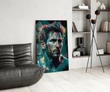 Messi Glass Wall Art  || Designer Collection.