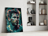 Messi Glass Wall Art  || Designer Collection.
