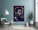 Messi Glass Wall Art  || Designer Collection.