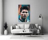 Messi Glass Wall Art  || Designer Collection.