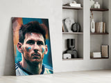 Messi Glass Wall Art  || Designer Collection.