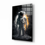Arte de pared de vidrio de Astronauta || Collezione di designer